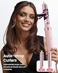MESCOMB 5 in 1 Hot Air Styler Hair Dryer Brush, Peach Pink