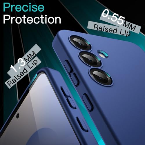 Image of JETech Slim Fit Cover Case for Samsung Galaxy S25 Plus 5G, Camera Lens Full Protection, Soft TPU Thin Protective Phone Cover with Matte Finish, Shockproof (Navy)