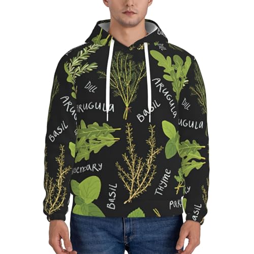 Sweatshirt d'hiver haut de gamme imprimé basilic et thym pour adulte - 2