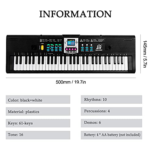 YANGZY 61 touches musique numérique clavier électronique enfants Piano électrique multifonctionnel pour étudiant en… - Les Beatles, Paul McCartney, John Lennon, RIngo Starr, George Harrison YANGZY 61 touches musique numérique clavier électronique enfants Piano électrique multifonctionnel pour étudiant en… – Image 6