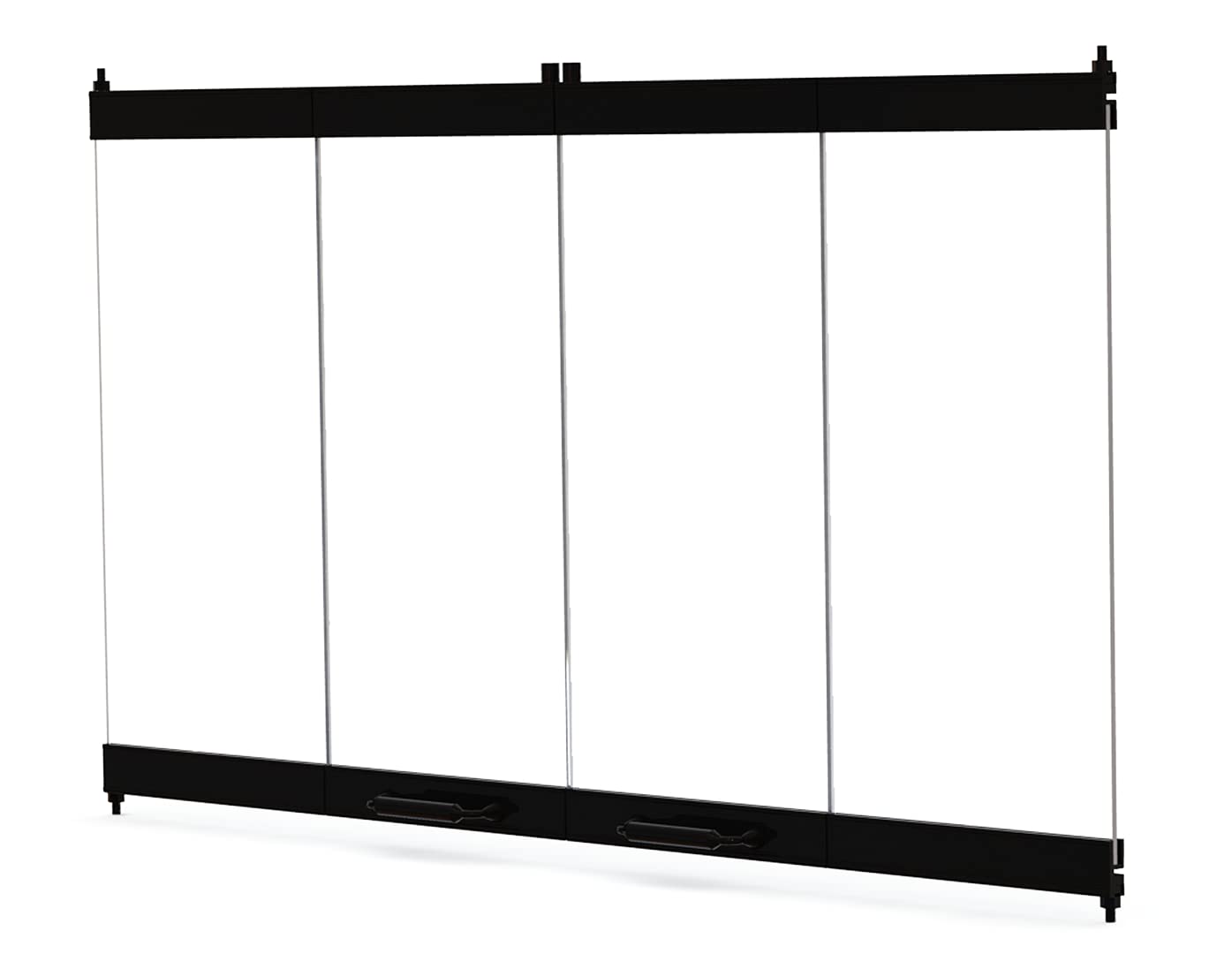 Fireplace Glass Doors for Heatilator Fireplace Model A42C, A42R (Black