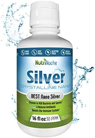 NutriNoche Colloidal Silver Mineral Liquid Supplement - Daily Immune System Support - Colloidal Nano Silver 30 PPM (16 Ounces)