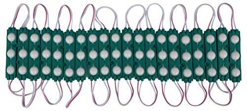 Image of StrawHat 3 LED Strips 12V Waterproof 5630 /5730 LED SMD Injection Module with Defuser Use for Decoration Room, Home, Bike, Car,Auto Rickshaw (Combo) (20, Green)