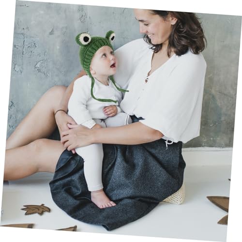 Thick Knitted Hat Winter Hat for Boys Girls Knitted Bonnet Warm and Comfortable Green4