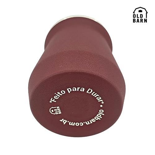 Kit 1 Cuia Térmica Parede Dupla De Alumínio 1 Bomba De Chimarrão Tereré Inox Filtro Redondo 19cm Old