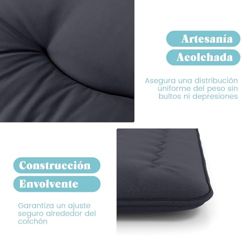 Miniatura 8 de Costway Colchón De Futón Japonés, 200 X 90 140cm, Tapete De Tatami Con Funda Lavable, Colchón Enrollable, Colchoneta Plegable Con Bolsa De Transporte Negro,200x90cm