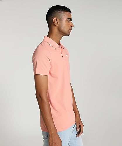Puma Men's Cotton Solid Slim Fit T-Shirt (687093_Poppy Pink, 2XL