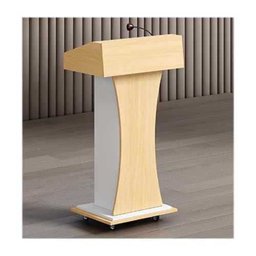 Wooden Podium for Presentations & Conferences - Mobile Pulpit Display Stand for Office, School, Church & Events - Stylish, Versatile & Durable Lectern