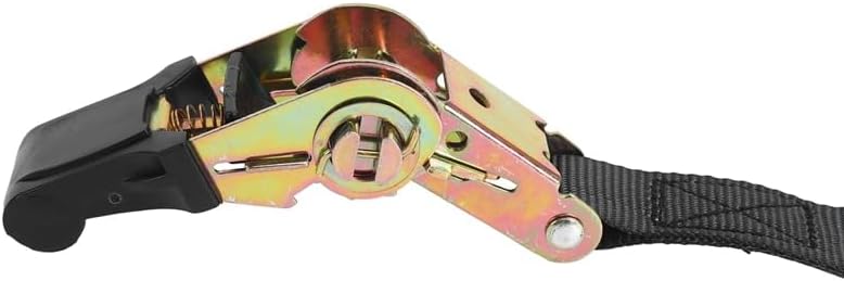 Generic 6 Pack 20 FT Ratchet Tie Downs Straps 6M X25mm Endless Ratchet Strap Heavy Cam Buckles Strap for Motorcycles,Car - (Color: Black Gold)