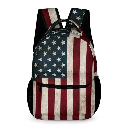 American Flag Backpack Bookbag Laptop Bag Multipurpose Daypack for Boys Girls School, Men Women Patriotic Backpack