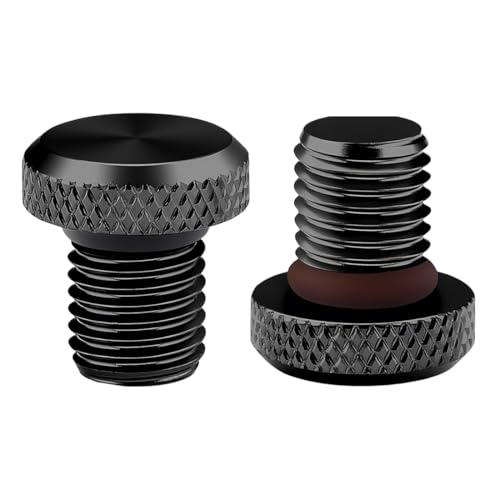 AYVRUOP 2 x Tapas de Espejos,M10 CNC Aluminio 2 piezas Tapa Ciega,Cubierta de Retrovisores Tapas de espejo de motocicleta en sentido horario,Accesorios Moto