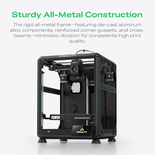 Image of Creality K2 SE High-Speed FDM 3D Printer with 500mm /s Speed, Auto Leveling, Direct Drive Extruder, WiFi Connectivity, Multi-Color Printing Support - 220x215x245mm Build Volume