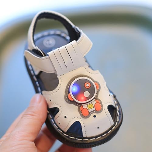 Baby First Walking Shoes Baby 2024 Astronaut Sandals Walking Shoes Soft Sole Non Slip and Baby (White, 6.5 Toddler)4