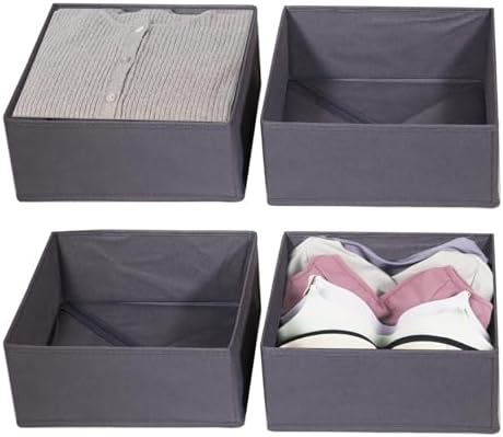 4 Pack Large Drawer Organiser, Clothes Drawer Organiserss, Wardro...