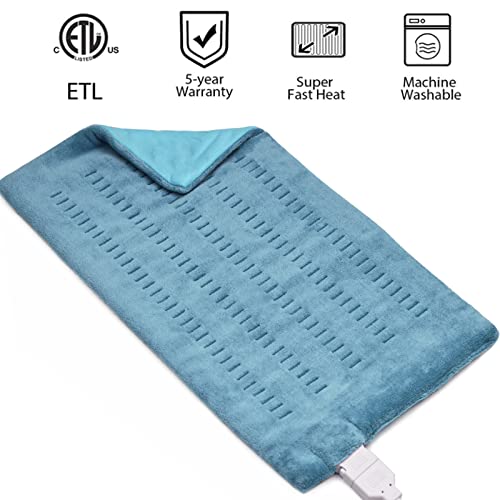 GOQOTOMO Heating Pad Fast-Heating Technology for Back/Waist/Abdomen/Sh-oulder/Neck Pain and Cramps Relief - Moist and Dry Heat Therapy with Auto-Off Hot Heated Pad by-HF-G