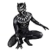 MIANslippers Black Panther Costume Garçons Superhero 3D Cosplay Cosplay Body Halloween 7-8 Ans Jumpsuit Vengeurs Films Ventilateurs Veans,Black-Adult(180~185cm)