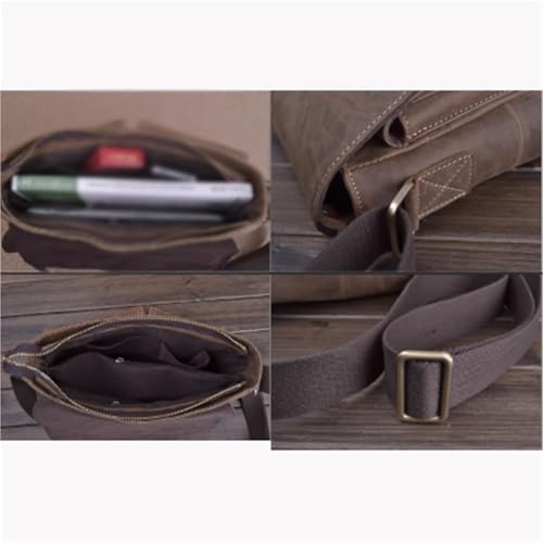 Crossbody Bag with Strap, Multi-pocket Design, Leather, Waterproof, Shoulder Messenger Backpack, for Business Travel Work4