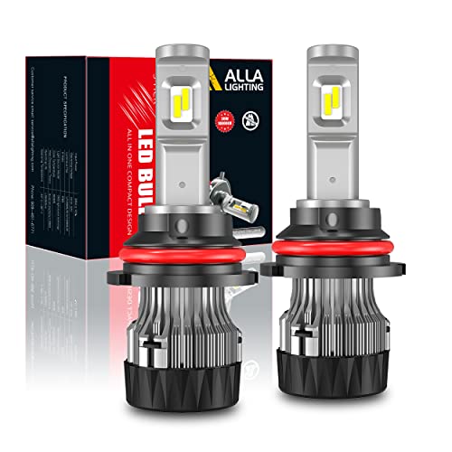 Alla Lighting S-HCR HB5 9007 LED Headlights Bulbs, 3000K Amber Yellow Upgrade DRL Lights 10000Lms Xtreme Super Bright