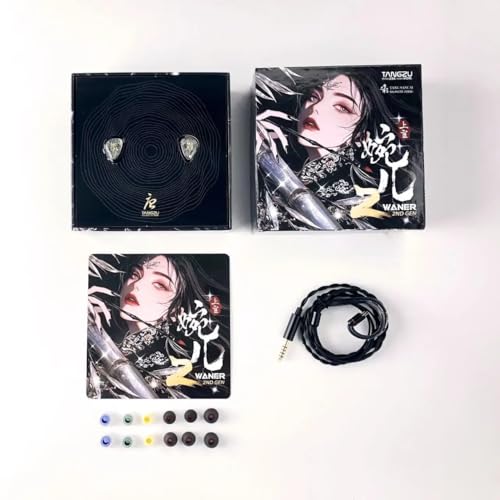 Image of TANGZU Waner S.G II in-Ear Monitor Earphones, 10mm Dynamic Driver PET Diaphragm Gaming Earbuds, HiFi Wired IEM Headphones with 0.78-2Pin Detachable OFC Cable (3.5mm, Black)