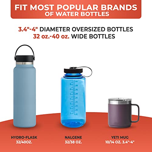 Smart Kup Car Cup Holder Expander - Fits Hydro Flasks 32/40 Oz, Nalgene, Yeti & Large Bottles Up To 3.8 Inches Wide - For Car Up To 3.2 Inches Wide #TOP2