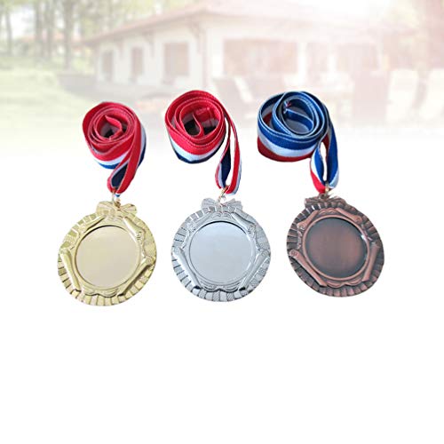 Medalhas de Prêmio da STOBOK, 3 Peças de Medalhas de Prêmio Olímpico, Medalhas de Prêmio de Bronze P
