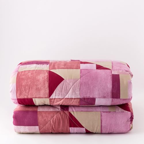 Linea oro Colcha de matrimonio Jam estampada (rosa malva)