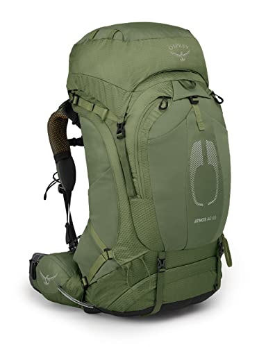 Osprey Atmos AG 65L Men's Backpacking Backpack, Mythical Green, L/XL