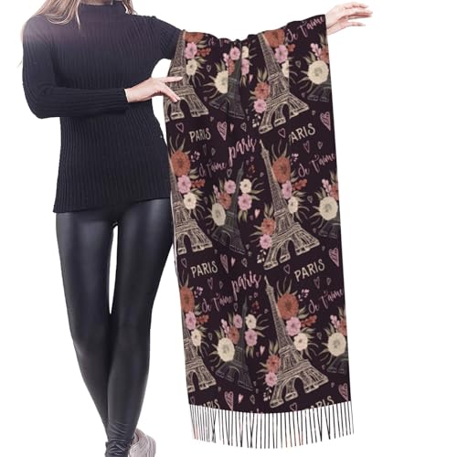 VOSERY Romantic Paris Womens Scarf Pashmina Shawls Wraps - Fashion Scarves Fall Winter Large Blanket Scarf4