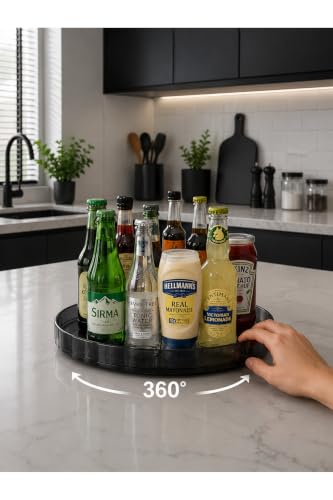 Düzenleyici, 360 Derece Dönen Organizer Mutfak Dolap Içi Organizer Buzdolabı Içi Organizer Dolap Düzenleyici Stand Tabla Döner Organizer