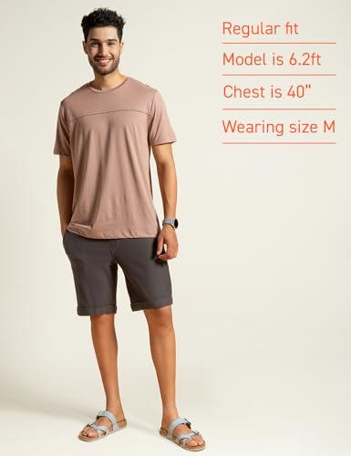 Image of DAMENSCH Men's Solid Regular Fit T-Shirt