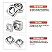50pcs M6-1 Square Nuts,M6 Square Nut,304 Stainless Steel,Metric,M6 x 1mm Nuts Coarse Thread Fasteners for Home Repairs and Professional Engineering