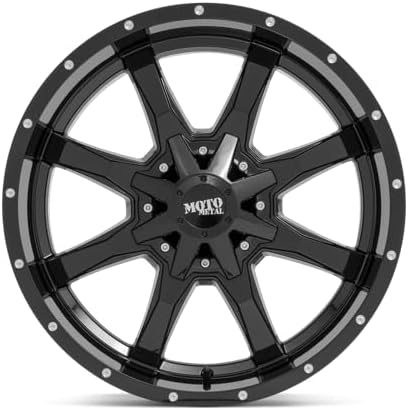 Miniatura 8 de Moto Metal 16X8 6X1205.5 4.5 0.000 in NEGRO BRILLANTE CON LABIO MILLED PUNTO - MO970680783A00US