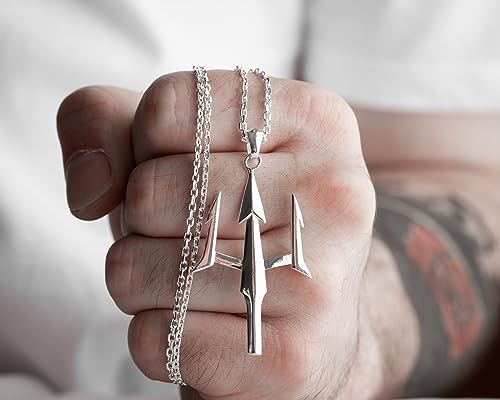 925 Sterling Silver Poseidon Trident Pendant Necklace – Greek God Jewelry for Men and Women – Mythology Inspired Trident Necklace, Ocean Symbol Gift2