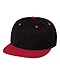 Original Yupoong Two-Tone Pro-Style Wool Blend Snapback Snap Back Blank Hat Baseball Cap 6098MT Black/Red