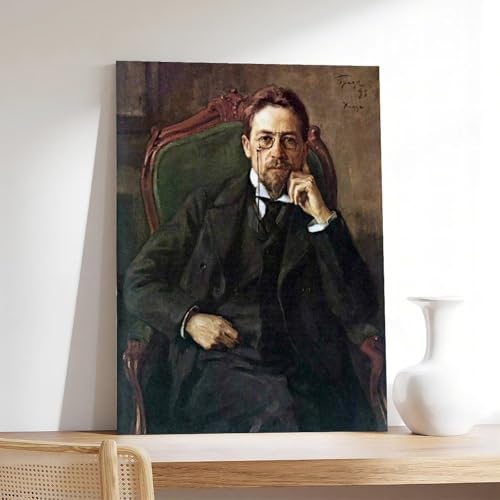 Affiche Anton Tchekhov cadre grand format - Idée cadeau originale pour passionné de lecture