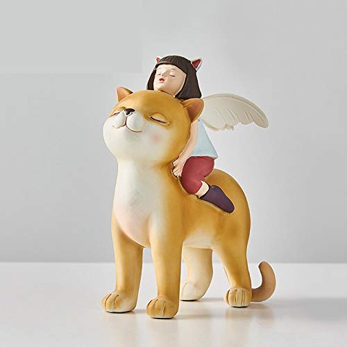 Petite statue elfe fille mignon creative simple resine figurine deco maison - 2