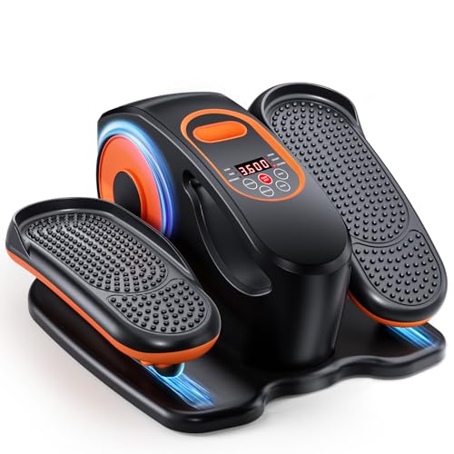 Under Desk Elliptical Exercise Machine, Ellipse Leg Exerciser as Seen on TV with Remote, 15 Adjustable Speed, Portable Leg Exerciser While Sitting for Seniors, Quiet Elliptical Machine for Home Office