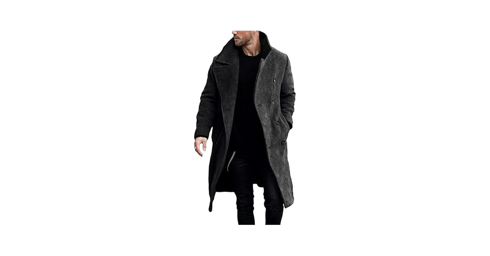 Amazon.com: Maiyifu-GJ Men Winter Coat Wool Blend Trench