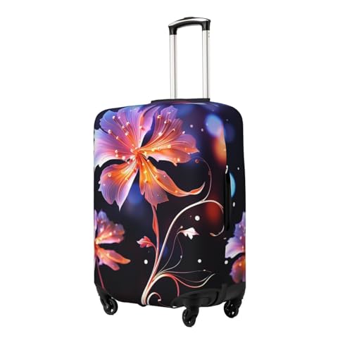 Travel Luggage Covers For Suitcase, Cool Decorative Flowers Elastic Suitcase Protector Washable Anti-Scratch Suitcase Baggage Cover Luggage Protector Fits 18-32 Inch Luggage2