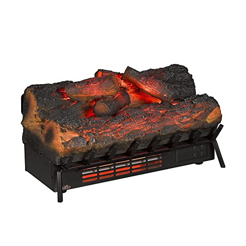 Image of duraflame Electric Log Set 1,000 Sq Ft Heater, Faux Logs Insert with Infrared Flames for Existing Fireplaces, Remote Control Included