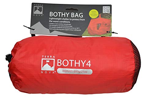 Terra Nova Bothy-Abri de Survie Unisex-Adult, Rouge, 4 Personne