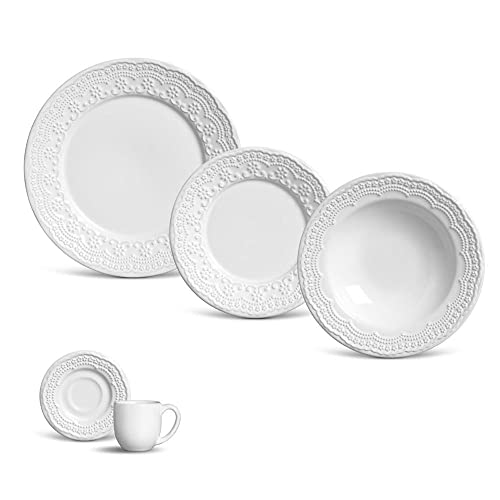Porto Brasil Aparelho de Jantar 20 Peças Madeleine Branco