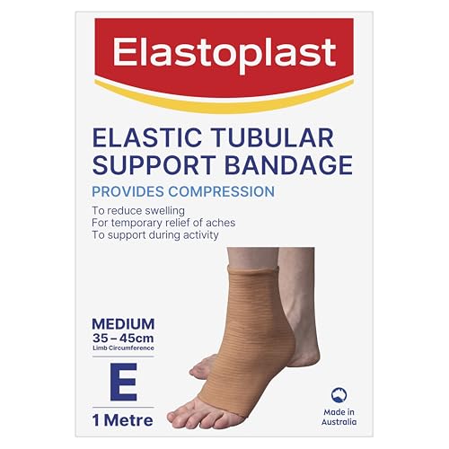 Elastoplast Elastic Tubular Support Bandage Size Medium E (1 Pack) | 1m Length | 35-45cm Circumference | Suitable for Knees & Thighs | Compression Tube Bandage | Supportive Sleeve | Reduces Swelling