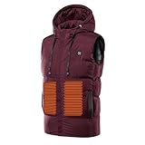 gilet riscaldato elettrico per uomo e donna lavabile regolabile tramite usb ricaricare giacca con cappuccio abbigliamento invernale maglia calda per sport all'aperto giacca riscaldata