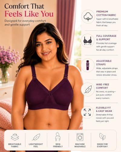 Image of SONA Full Coverage Bra for Heavy Bust Seamless Tshirt Bra for Women
