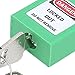 10 Set Safety Padlock , 38mm/1 . 5in Safety Padlock Engineering Plastics Safety Padlock and Tagout Locks for Factories Construction Sites , Dielectric thermoplastic Safety Padlock (Green)