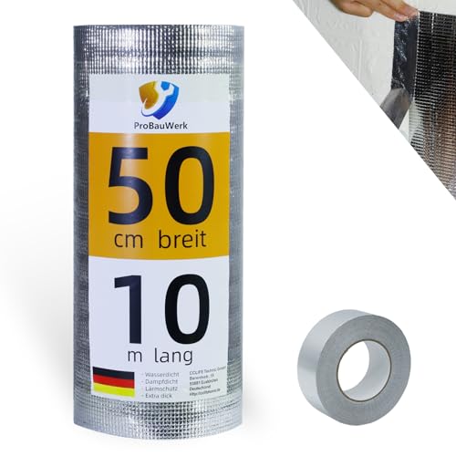 Cclife Isolante Termico Alluminato Foglio 3-4Mm Riflettente Termosifoni,0.5X10 M - 5㎡ - 5