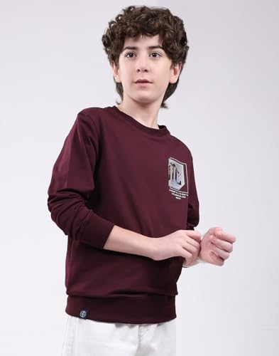 Image of Monte Carlo Boys Printed Regular Fit Round Neck Full Sleeve T-Shirt | Comfortable Kids wear | Fun Printed Style | Soft Cotton Casual Outfit | Full Sleeve T-Shirt for Boy's