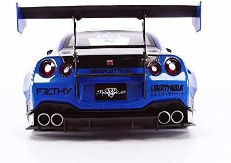 solido S1805801 1:18 2020 Nissan GT-R (R35) with Liberty Walk Body Kit 2.0-Metallic Blue Collectible Miniature car