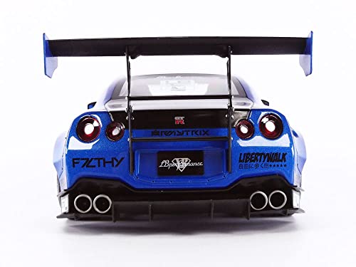 Solido S1805801 1:18 2020 Nissan Gt-R (R35) With Liberty Walk Body Kit 2.0-Metallic Blue Collectible Miniature Car #TOP4